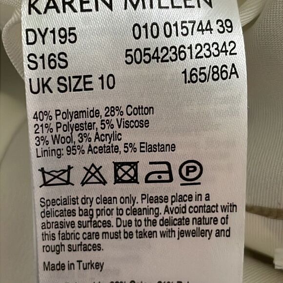 New Karen Millen Tweed Sheath Dress with Fringe - Picture 7 of 7